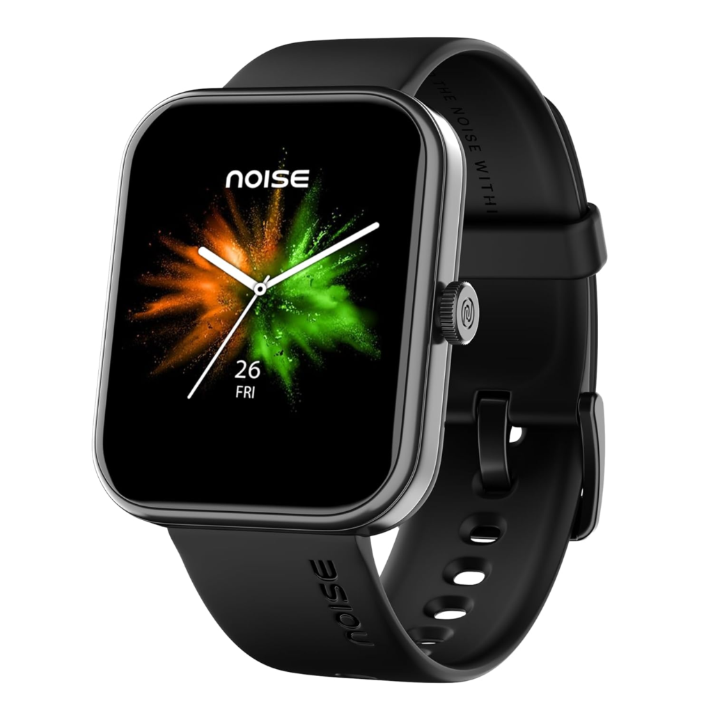 Noise Pulse 2 Max 1.85″ Display, Bluetooth Calling Smart Watch, 10 Days Battery, 550 NITS Brightness, Smart DND, 100 Sports Modes, Smartwatch for Men and Women (Jet Black)