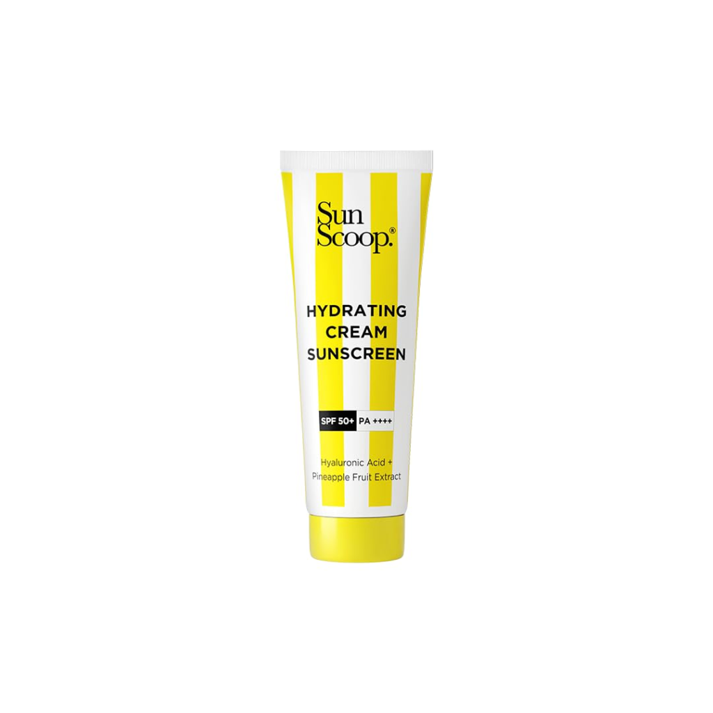 Sunscoop Hydrating Sunscreen | SPF 50+, PA++++ | Mineral Oil & Petroleum Free | Hydrating | Non-Comedogenic | No white cast | 6gm